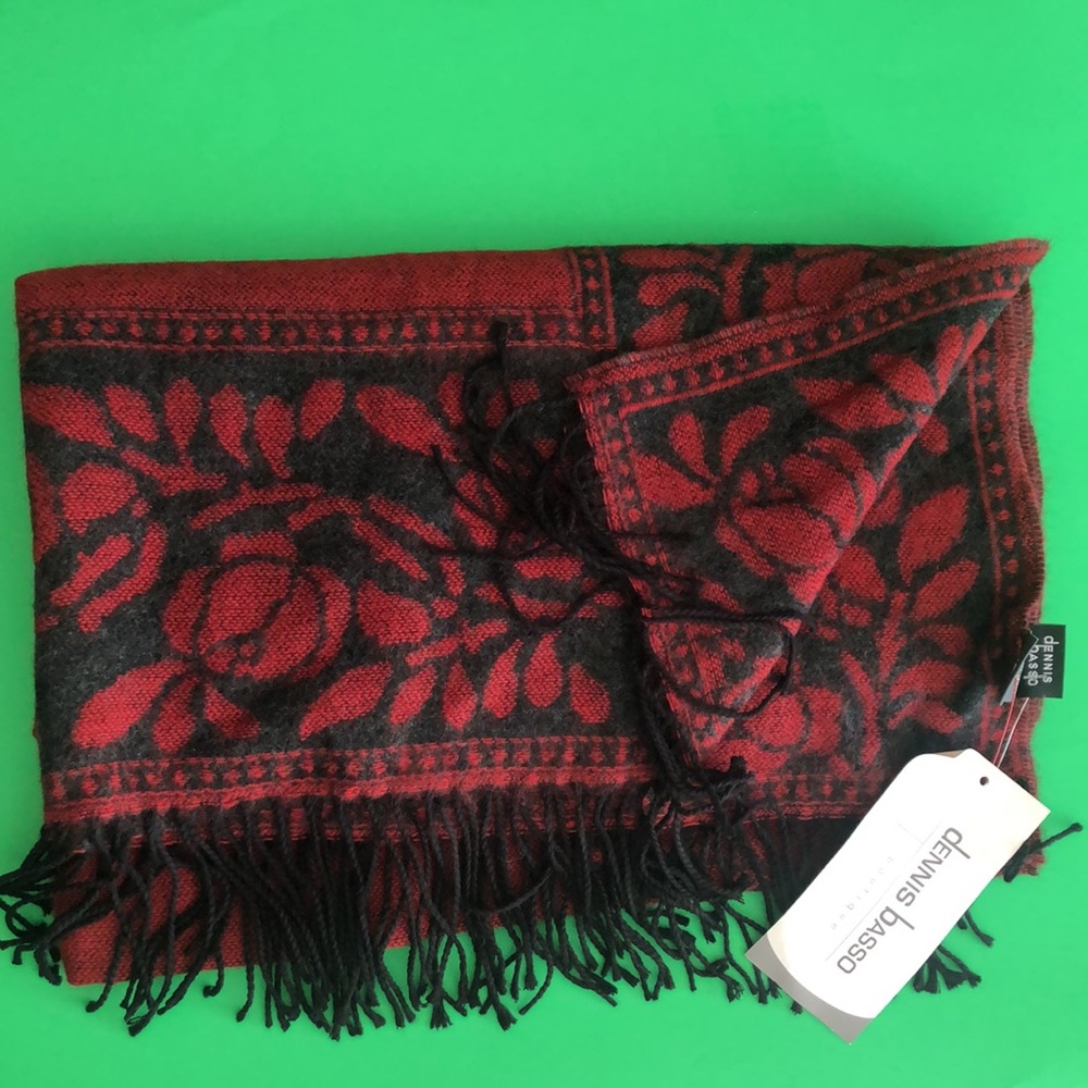 Dennis Basso Rectangular Fringe Scalf Wrap - image 1